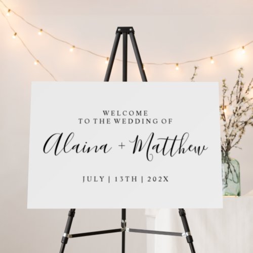 Simplistic Modern Elegant Wedding Sign