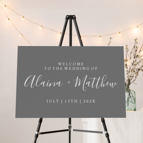 Simplistic Modern Elegant Wedding Sign