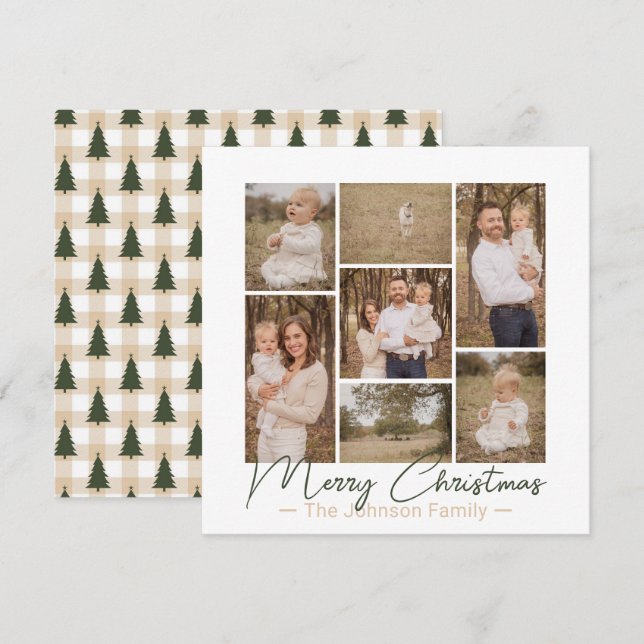 Simplistic Pleasures Country Photo Christmas Card (Front/Back)