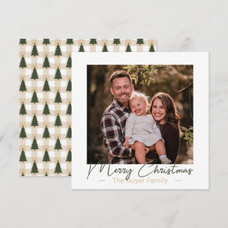 Simplistic Pleasures One Photo Christmas Card
