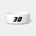 Simplistic Sport Number Minimalist Pet Water Food Bowl<br><div class="desc">Enjoy a simple sporty modern design on your decor with this Pet Food Water Bowl. You can even customize your favorite number to make it your own!</div>