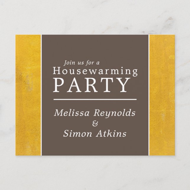 Simplistic Typography, Housewarming Party Invite (Front)