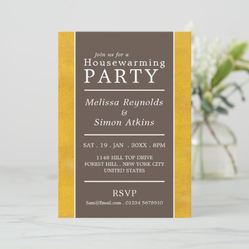 Simplistic Typography Housewarming Party Invite