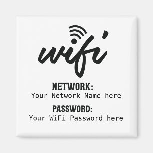 Simplistic WiFi Details Network Password Magnet