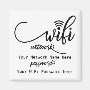 Simplistic WiFi Details Network Password Magnet