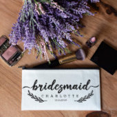 Simplistic Wreath Leaves Canvas Cosmetic Bag (Top)