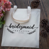 Simplistic Wreath Leaves Canvas Tote Bag (Side)