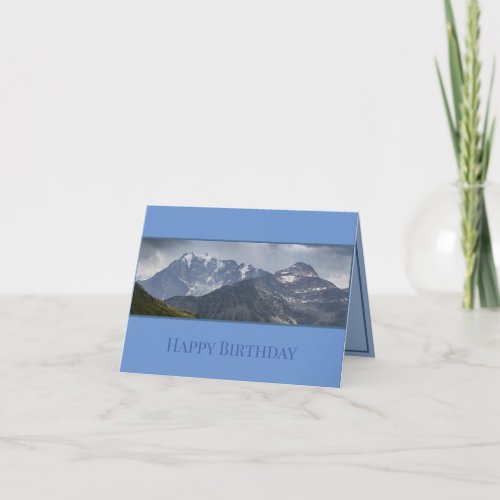 Simplon Pass Mountains Switzerland Birthday Card
