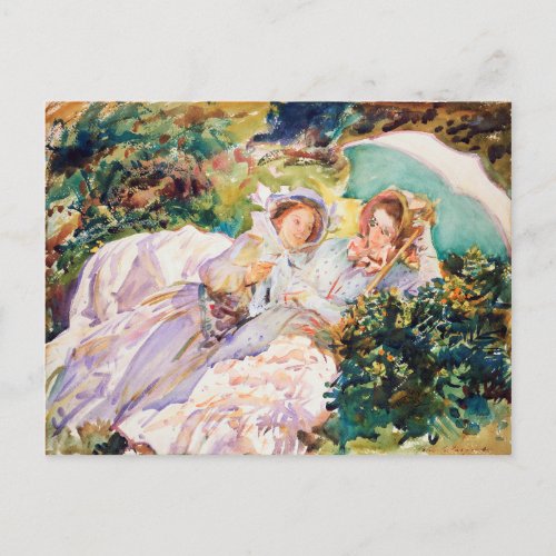 Simplon Pass The Tease by John Singer Sargent 1911 Postcard