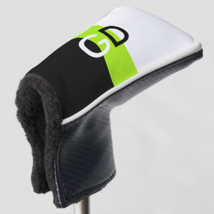 Simply 2 colors & stripe spring green golf head cover