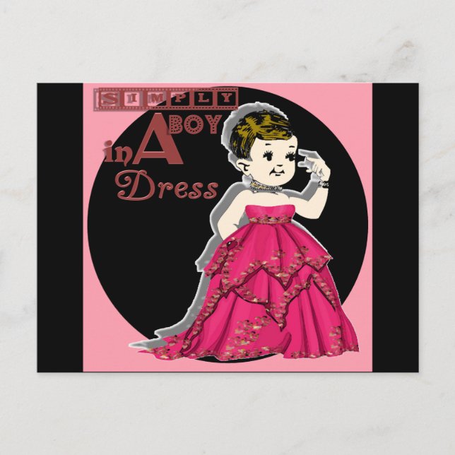 Simply A Boy in a Dress Postcard (Front)