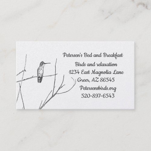 Simply a Hummingbird on a Stick Business Card