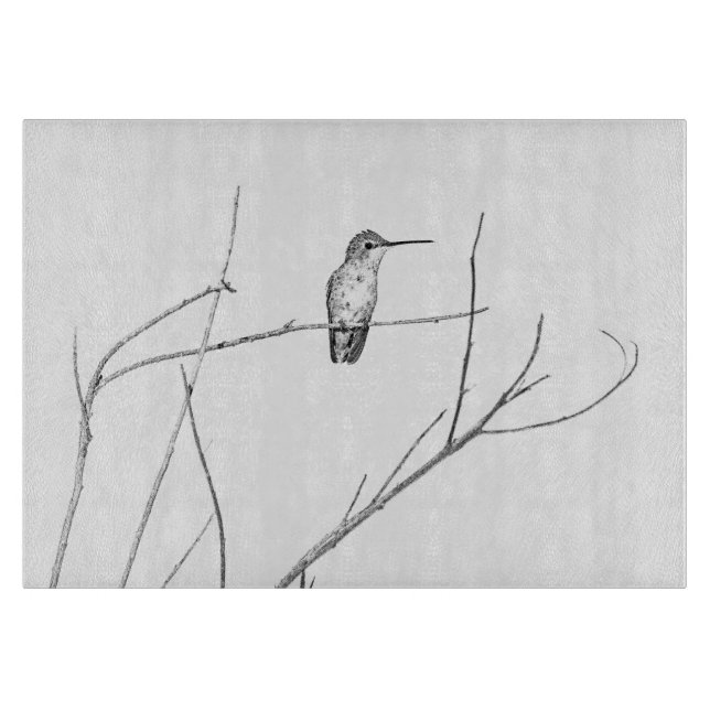 Simply a Hummingbird on a stick Cutting Board (Front)