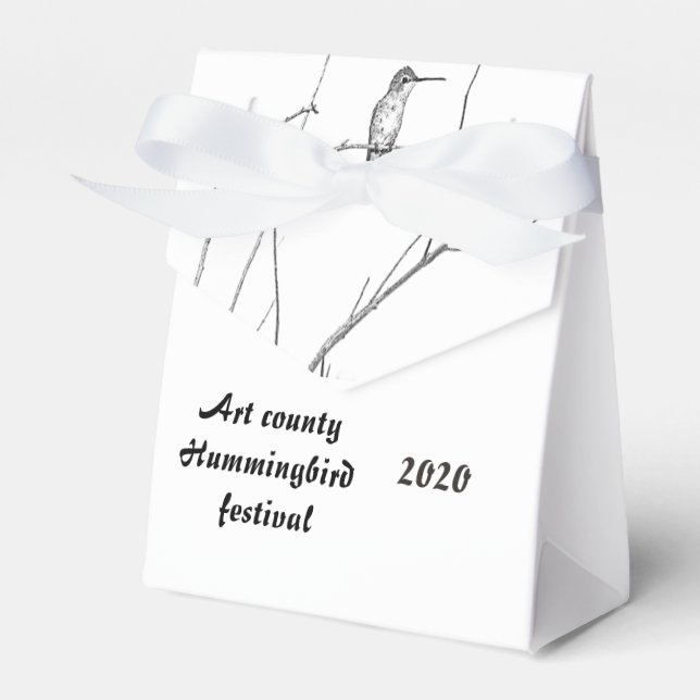 Simply a Hummingbird on a stick Favor Boxes (Front Side)