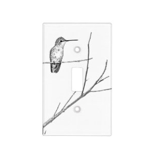 Simply a Hummingbird on a stick Light Switch Cover