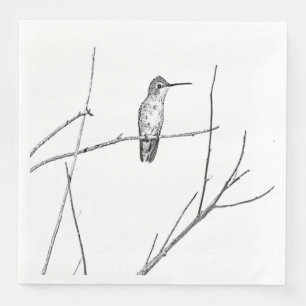 Simply a Hummingbird on a stick Paper Dinner Napkins