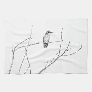 Simply a Hummingbird on a stick Towel
