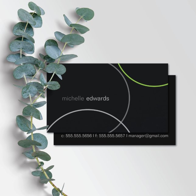 Simply Abstract Lines Modern Business Card