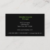 Simply Abstract Lines Modern Business Card (Back)