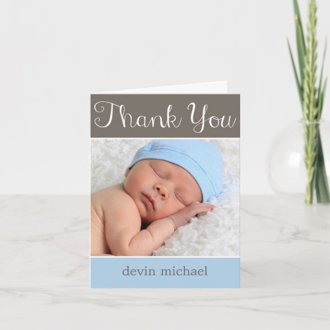 Simply Adorable Baby Thank You Card (Front)