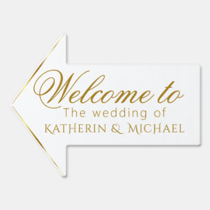 SIMPLY AND ELEGANT GOLD FOIL WEDDING WELCOME SIGNS