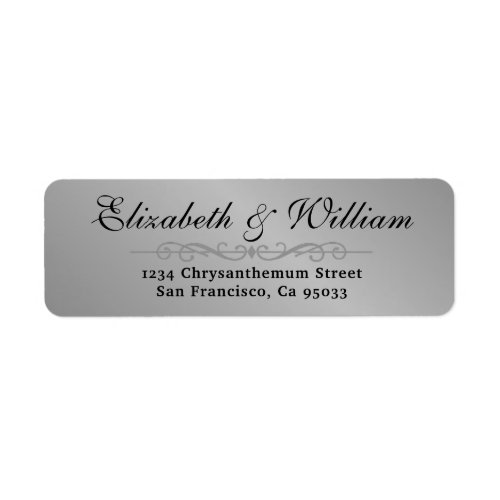 Simply and Modern Silver Return Address  Label