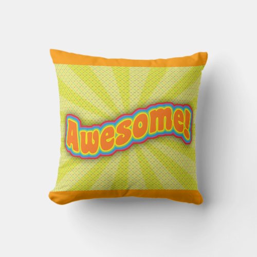 Simply Awesome Cheeky Fun Slogan Throw Pillow