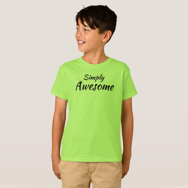 Simply Awesome Kid's Basic T-shirt (Front Full)
