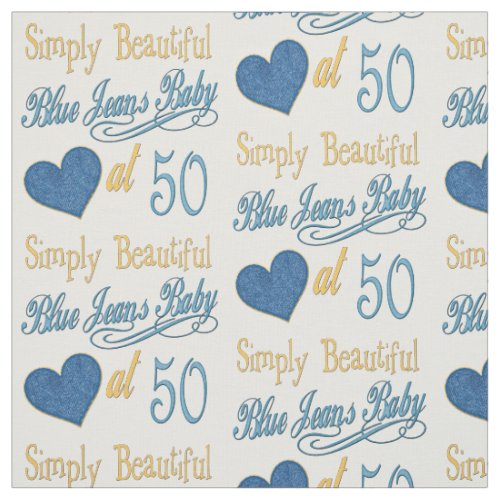 Simply Beautiful 50th Birthday Fabric