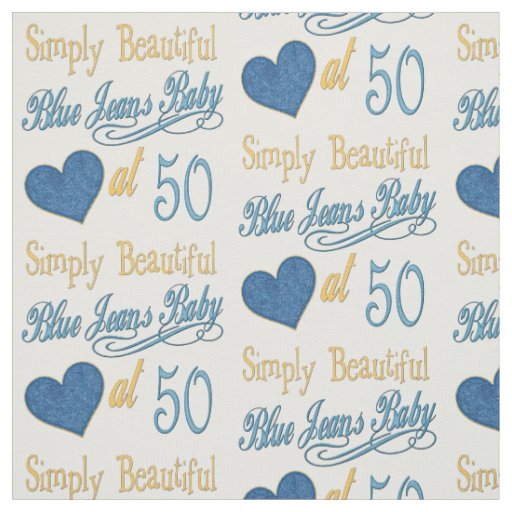 Simply Beautiful 50th Birthday Fabric