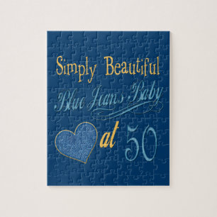 Simply Beautiful 50th Birthday Jigsaw Puzzle