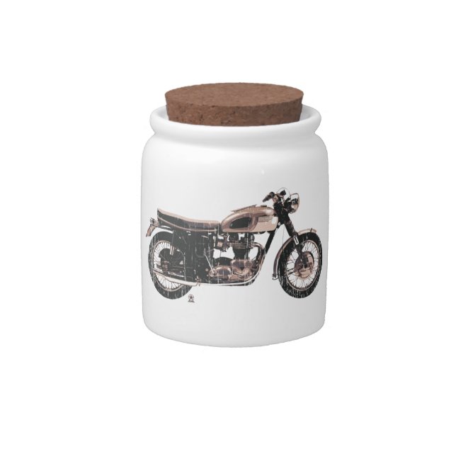 Simply Beautiful Classic Motorcycle Candy Jar (Front)