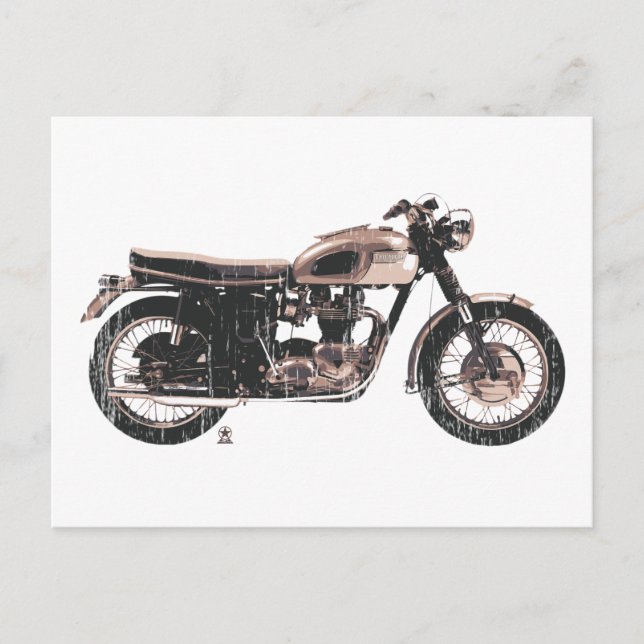 Simply Beautiful Classic Motorcycle Postcard (Front)