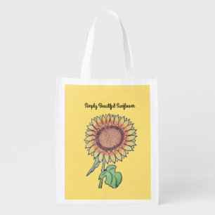 Simply Beautiful Sunflower Grocery Bag