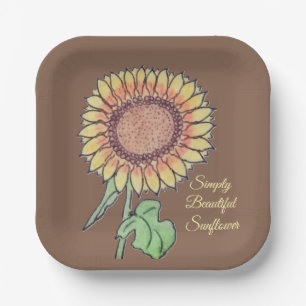 Simply Beautiful Sunflower Paper Plates