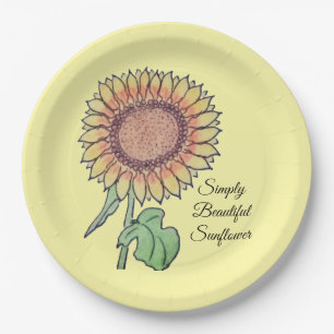 Simply Beautiful Sunflower Paper Plates