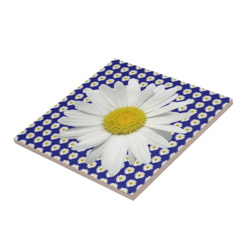 Simply Beautiful White Daisy Tile