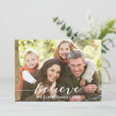 Simply Believe Holiday Photo Card (Standing Front)