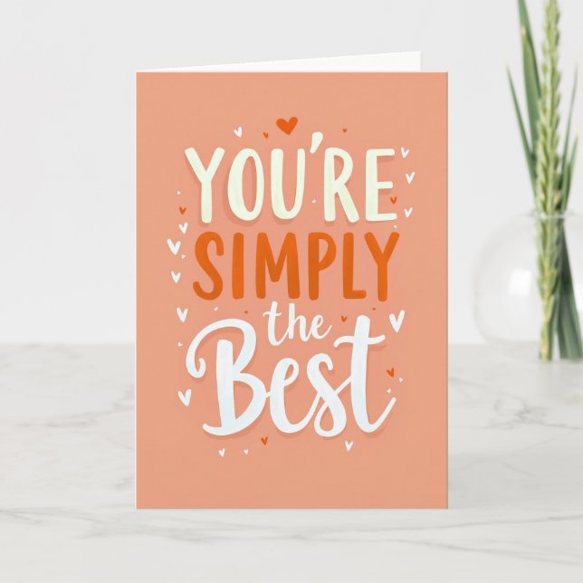 Simply Best Hearts Mothers Day Card (Front)
