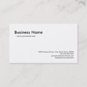 Simply Black and White Photographer Camera Lens Business Card (Back)