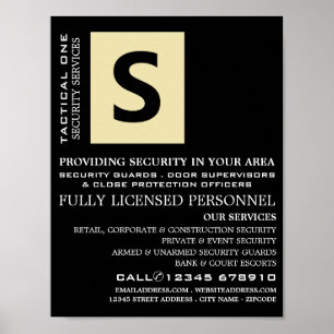 Simply Black, Security Personnel Advertising Poster