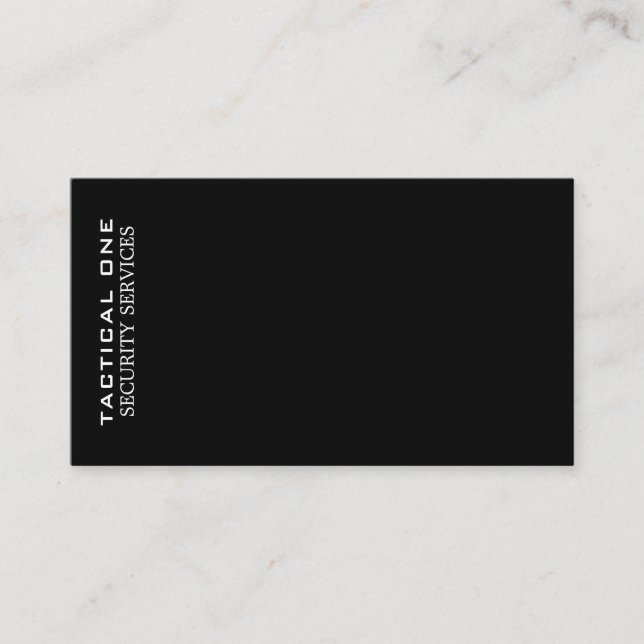 Simply Black, Security Service Business Card (Front)