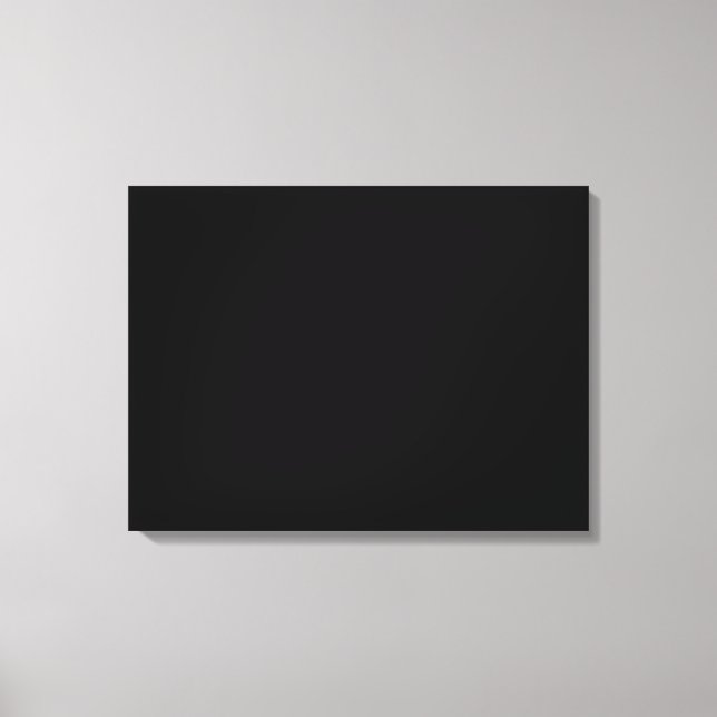 Simply Black Solid Color Customize It Canvas Print (Front)