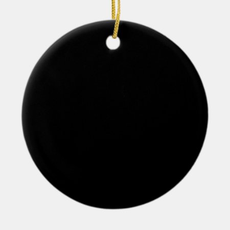Simply Black Solid Color Customize It Ceramic Ornament