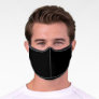 Simply Black Solid Color Customize It COVID19 Premium Face Mask