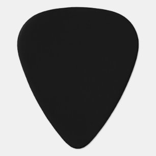 Simply Black Solid Color Customize It Guitar Pick