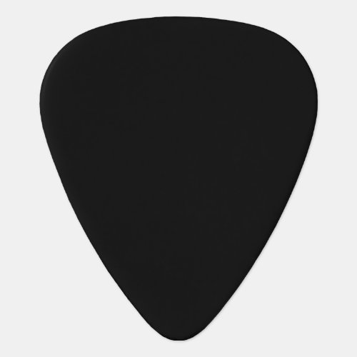 Simply Black Solid Color Customize It Guitar Pick