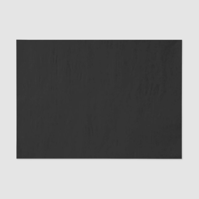 Simply Black Solid Color Customize It Tissue Paper (Front)