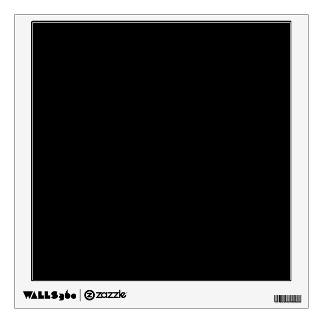 Simply Black Solid Color Customize It Wall Sticker (Front)
