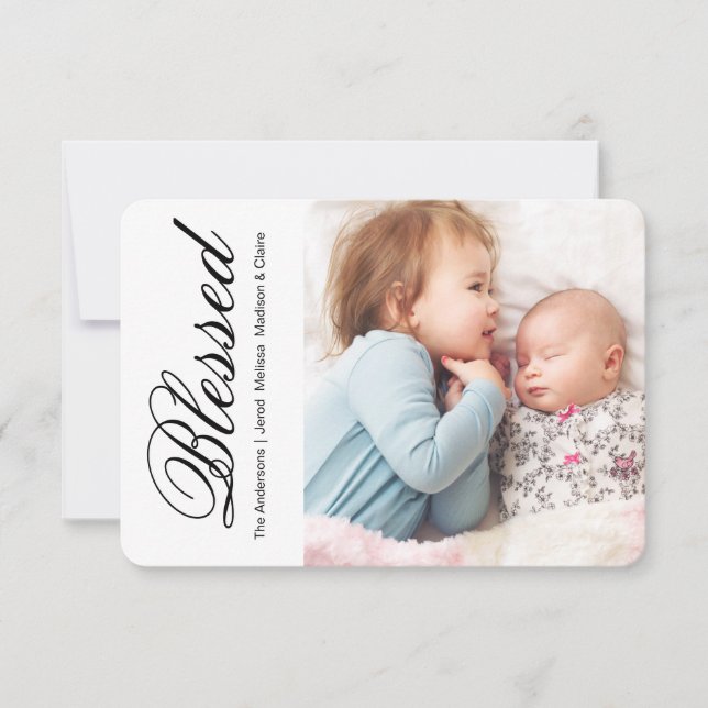Simply Blessed - 3x5 Holiday Card (Front)